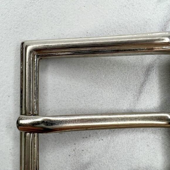 Silver Tone Simple Basic Belt Buckle - Picture 3 of 9